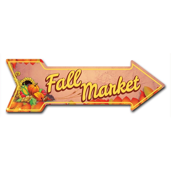Fall Market Arrow Decal Funny Home Decor 24in Wide